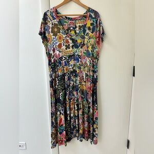 Johnny Was XL soft jersey tiered dress. Flattering, easy to pop on and go!